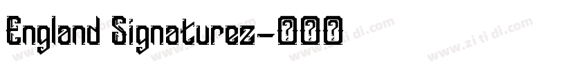 England Signaturez字体转换